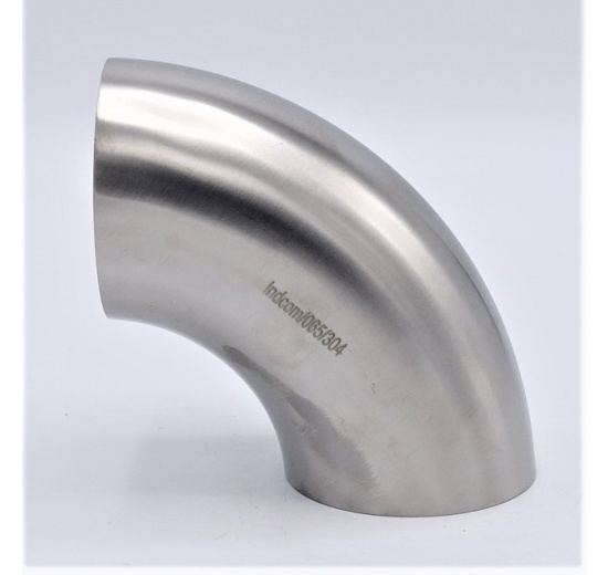 Stainless steel welded elbow 90° DN65 (70x2mm)