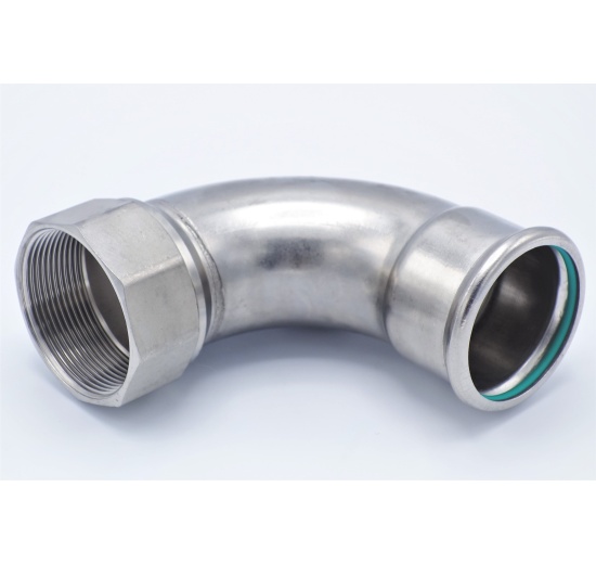 Elbow 90°, Press Fittings, F/internal thread 54 mm_2", stainless steel