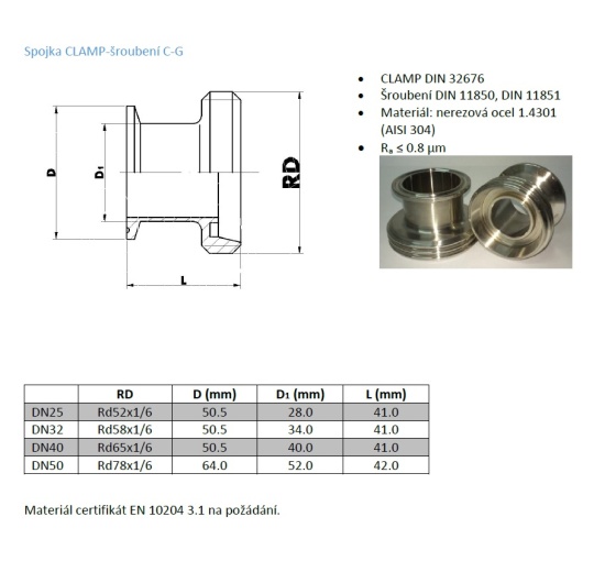 Clutch CLAMP- Fittings C-G