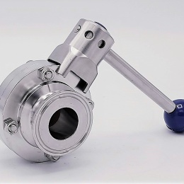Stainless steel butterfly valves, CLAMP type C-C DN25 (collar 50.5mm)