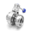 Stainless steel butterfly valves with sanitary union DIN 11851