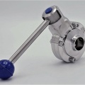 DN25 Stainless steel butterfly valve, welded type S-S