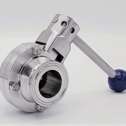 Stainless steel butterfly valves, CLAMP type C-C DN32 (collar 50.5mm)