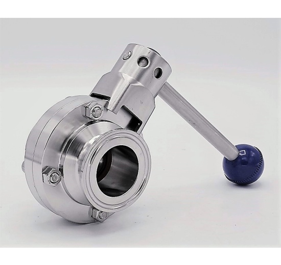 Stainless steel butterfly valves, CLAMP type C-C DN32 (collar 50.5mm)
