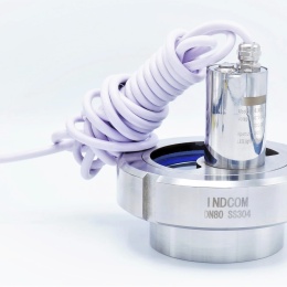 Union sight glass with LED lighting, welding, DN80, cable, stainless steel