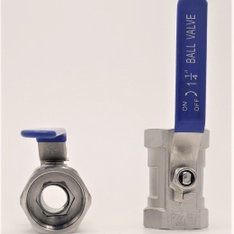 Stainless Steel Ball Valve With Reduced Bore, One-piece, Threaded 1 1/4”