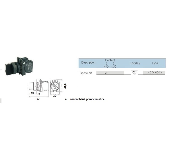 Three-position switch