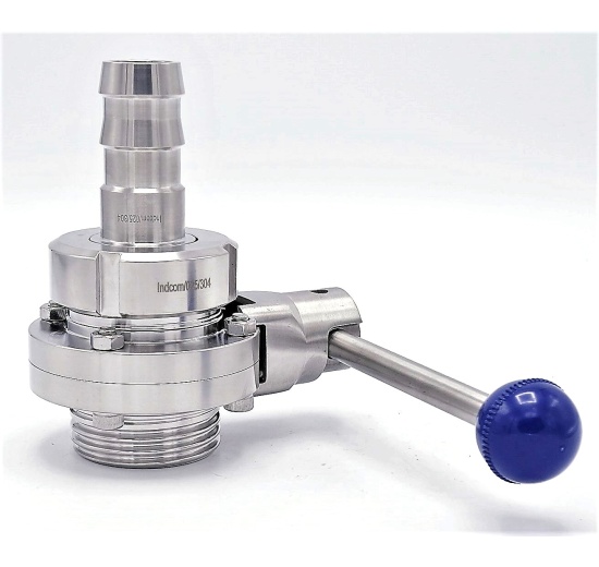 Nerezové klapky přímé, potravinářské šroubení typ G-G