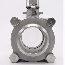 Stainless steel ball valve with full bore, three- pieced, welded |2 1/2"