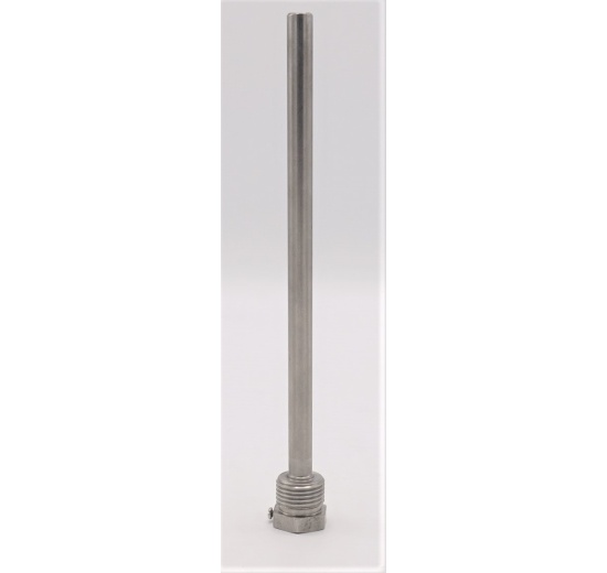 Stainless steel thermometer well | 200 mm (1/2")