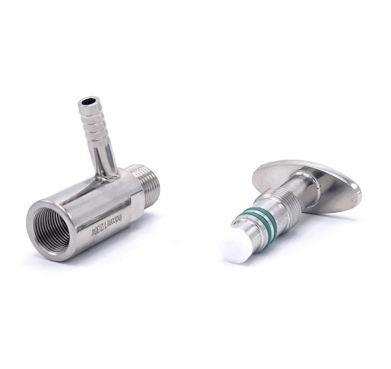 Stainless steel sampling valve, threaded 1/2"