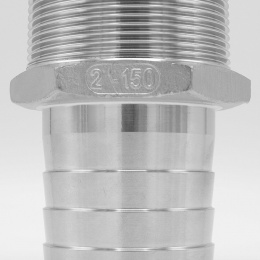 Hose nipple extension / hose end with hexagon / type 337 | 2" (OD 51 mm)