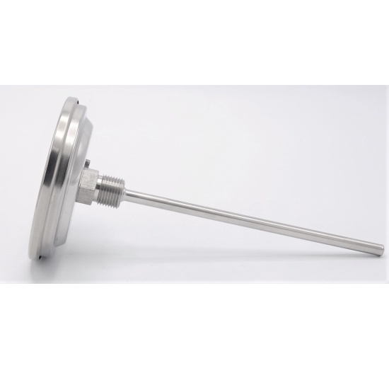 All-stainless steel bimetal thermometer with immersion shaft, threaded | -30/50℃ (1/2”) 200 mm