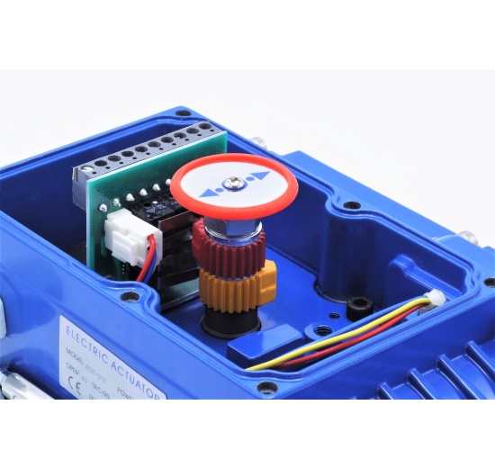 detail of an electric single-turn actuator