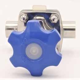 Diaphragm valve, welded S-S, Silikone DN25