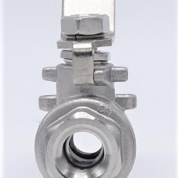 Stainless steel ball valve with full bore, two- piece 1/4”