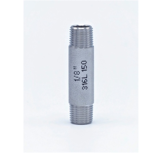Stainless Steel Barrel Nipple / type 310, thread 1/8"