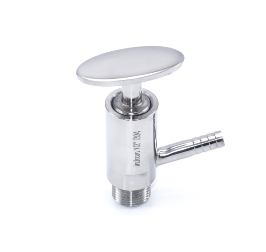 Stainless steel sampling valve, threaded