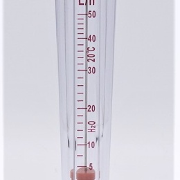 Rotameter (flowmeter) Plastic -  inner thread BSP 1/2" | 0.005~0.05 m3/h, female thread BSP 1/2"