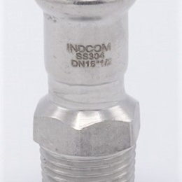 Pressing Reducer Stainless Steel / external thread (threaded adapter) |15 mm_1/2"
