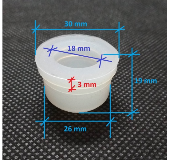 level indicator silicone seal - dimensions