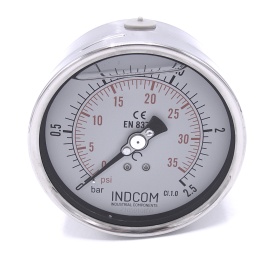 Pressure gauges with back (axial) connection, dial size 100 mm