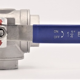 Stainless ball valve, three- way, threaded | 1 1/4”