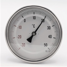 All-stainless steel bimetal thermometer with immersion shaft, threaded | -30/50℃ (1/2”) 150 mm