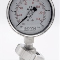 Stainless steel manometer with separating membrane, union DIN 11851, dial 100 mm, Nut DN32 0-10 bar