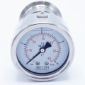 celonerezový tlakoměr, číselník 63 mm (zadní připojení), s oddělovací membránou clamp 50.5 mm, 0-4 bar