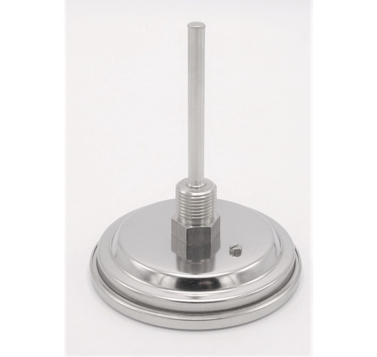 All-stainless steel bimetal thermometer with immersion shaft, threaded | 0-150 ℃ (1/2”) 100 mm