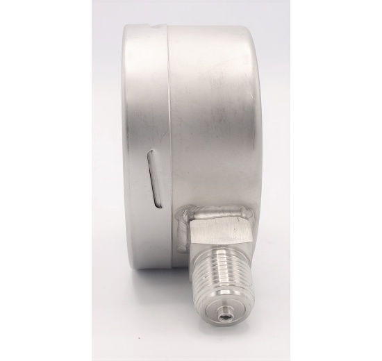 Stainless steel pressure gauges - the bottom (radial) connection, dial 100 mm | -1/ 1.5 bar (1/2")