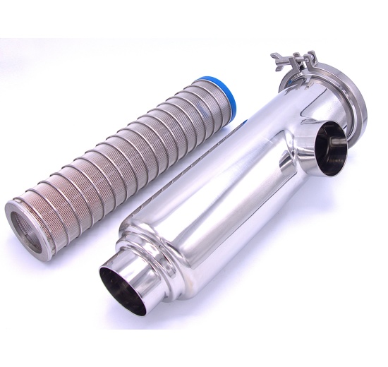 Tubular filter, inlet/outlet connection DN65, welded