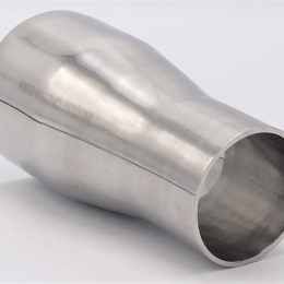 Concentric reducer, welded S-S, long DN 65/50, stainless steel