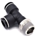 Swivel T-piece, Side Thread, push-in pneumatics fittings