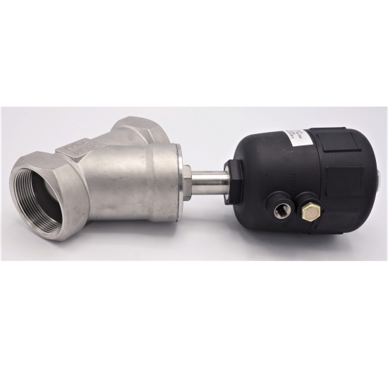 Pneumatically-operated Valves, Angle Seat - 45° G-thread 2"