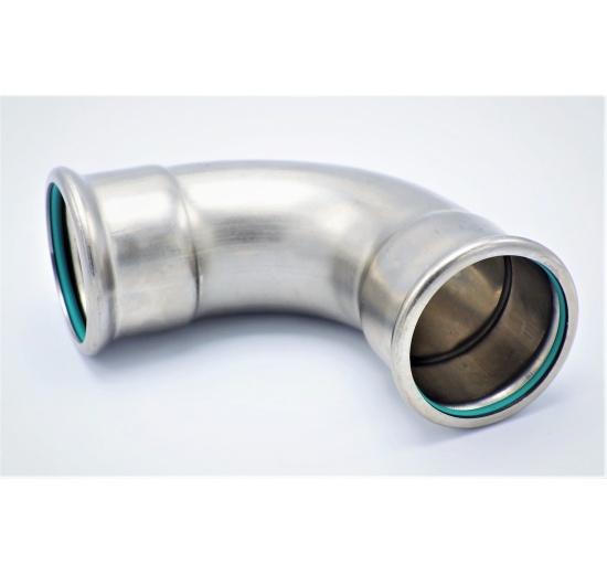 Elbow 90°, Press Fittings, F/F 54 mm, wall thickness of material 1,5 mm