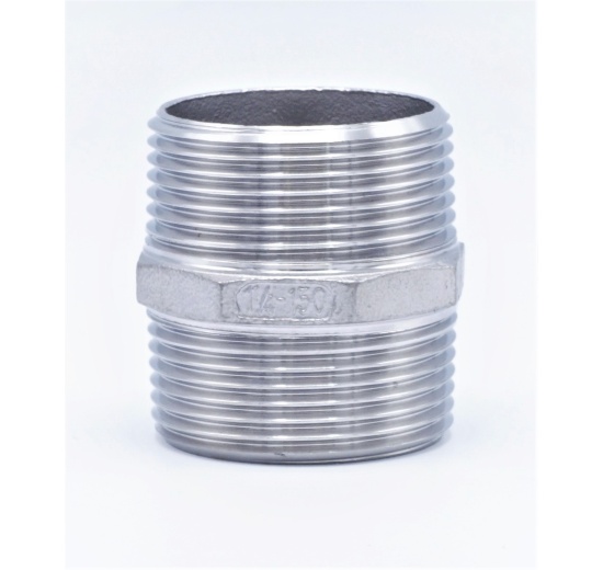 Barrel Nipple With Hexagon / type 340, 5/4", stainless steel