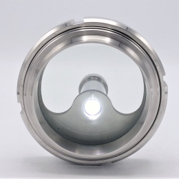 Union sight glass with lighting | LED, welded, DN100