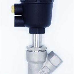 Pneumatically-operated Valves, Angle Seat - 45° G-thread 3/4"