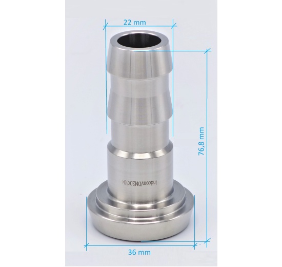 stainless steel Liner Hose Fitting DIN 11851 DN20 (OD 22 mm)