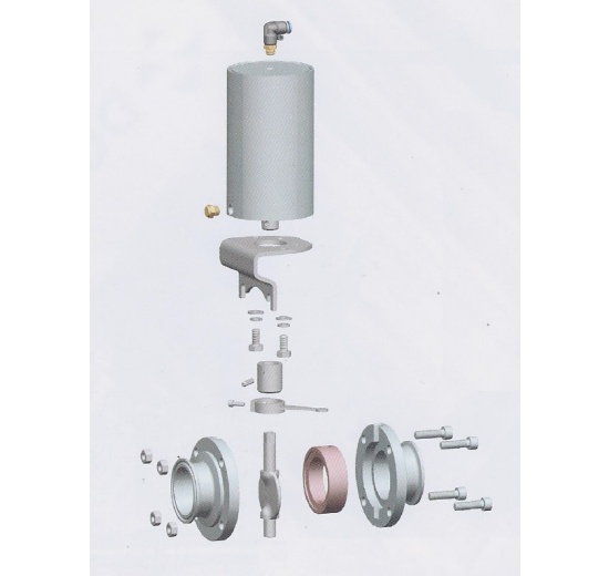 Pneumatically operated butterfly valves, CLAMP DIN 32676