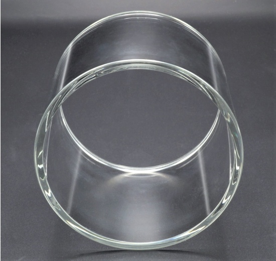 Dimensions of the replacement glass for the pipe sight glass: outer diameter 115 mm/wall thickness 5 mm/height 100 mm