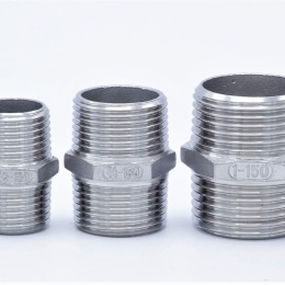 barrel nipple, type 340, DN06, DN08, DN10, DN15, DN20, DN25, DN32, stainless steel