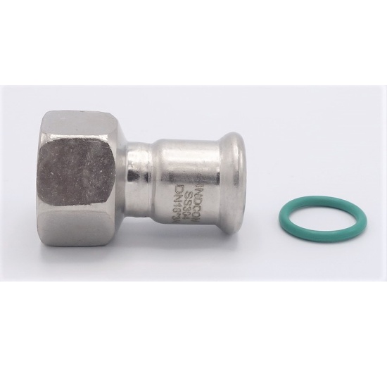 Pressing Reducer Stainless Steel / internal thread (threaded adapter) |18 mm_3/4"
