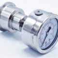 Stainless Steel Pressure Gauge 63 mm (back connection) with Separating Diaphragm-CLAMP | 0-2,5 bar, (clamp-50,5mm)