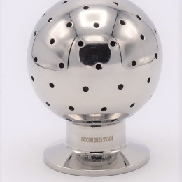 Fixed cleaning ball, CLAMP connection, stainless steel material, for use in beverage production