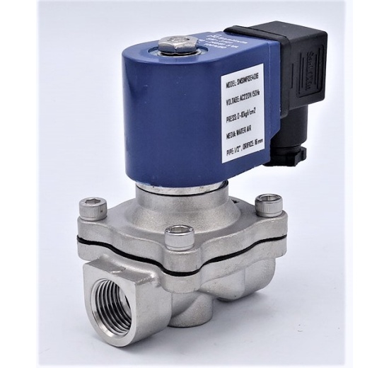 Stainless Steel Solenoid Valve 2/2, G 1/2" AC230V, NC
