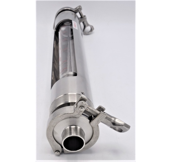 Rotameter (flowmeter) - Stainless steel, CLAMP DN25, 250~2500 liters / hour