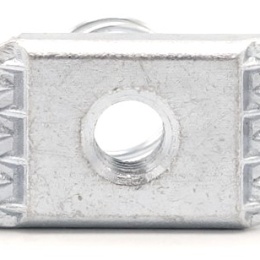 Sliding nut M8 galvanized with spring | short spring (profile 41x25)